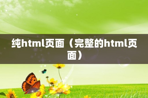 纯html页面（完整的html页面）