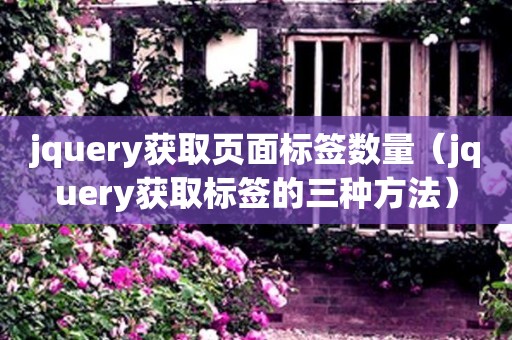 jquery获取页面标签数量（jquery获取标签的三种方法）