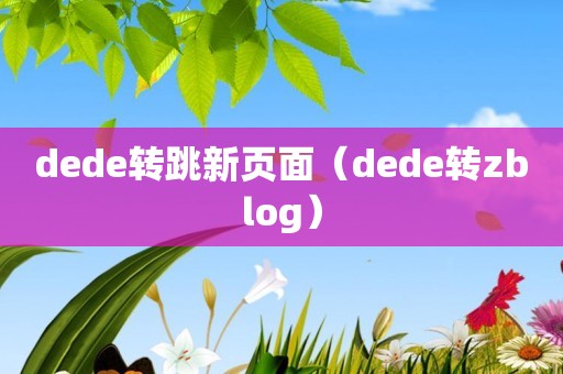 dede转跳新页面（dede转zblog）