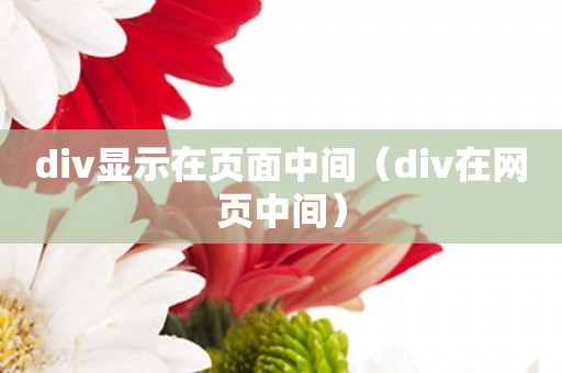 div显示在页面中间（div在网页中间）