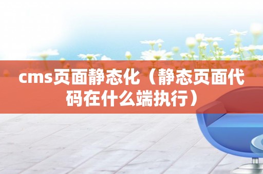 cms页面静态化（静态页面代码在什么端执行）