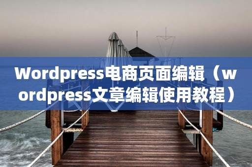 Wordpress电商页面编辑（wordpress文章编辑使用教程）