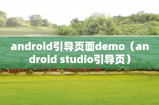 android引导页面demo（android studio引导页）