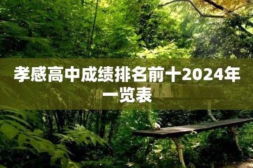 孝感高中成绩排名前十2024年一览表