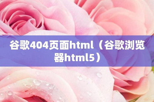 谷歌404页面html（谷歌浏览器html5）