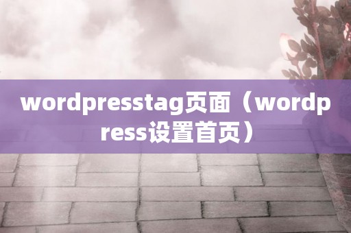 wordpresstag页面（wordpress设置首页）