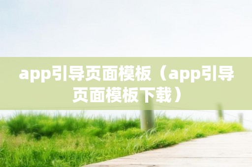 app引导页面模板（app引导页面模板下载）